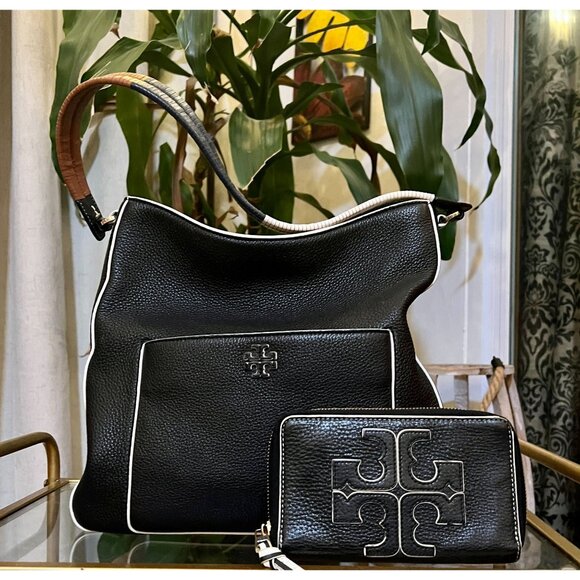 Tory Burch Handbags - ♦️♦️  TORY BURCH AUTHENTIC BLACK LEATHER BERKLEY WITH MATCHING WALLET
